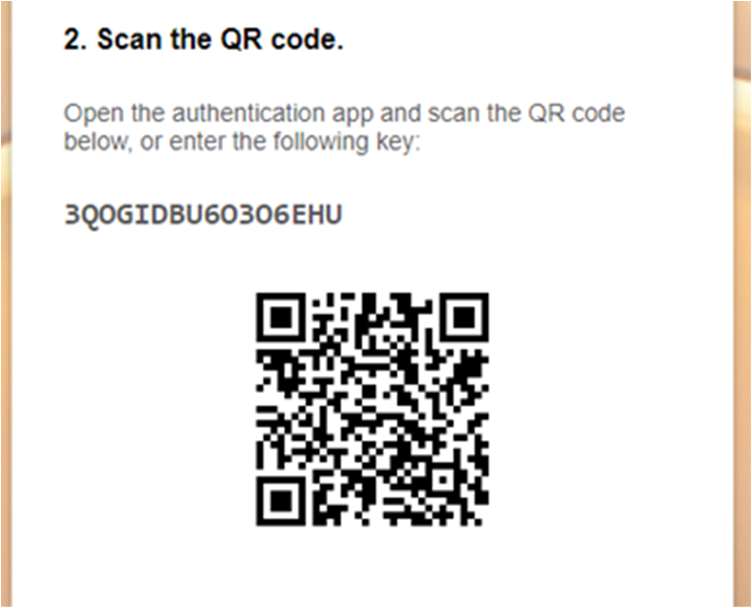 screenshot showing QR code